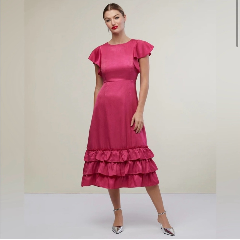 New Rachel Parcell Pink Ruffle Dress